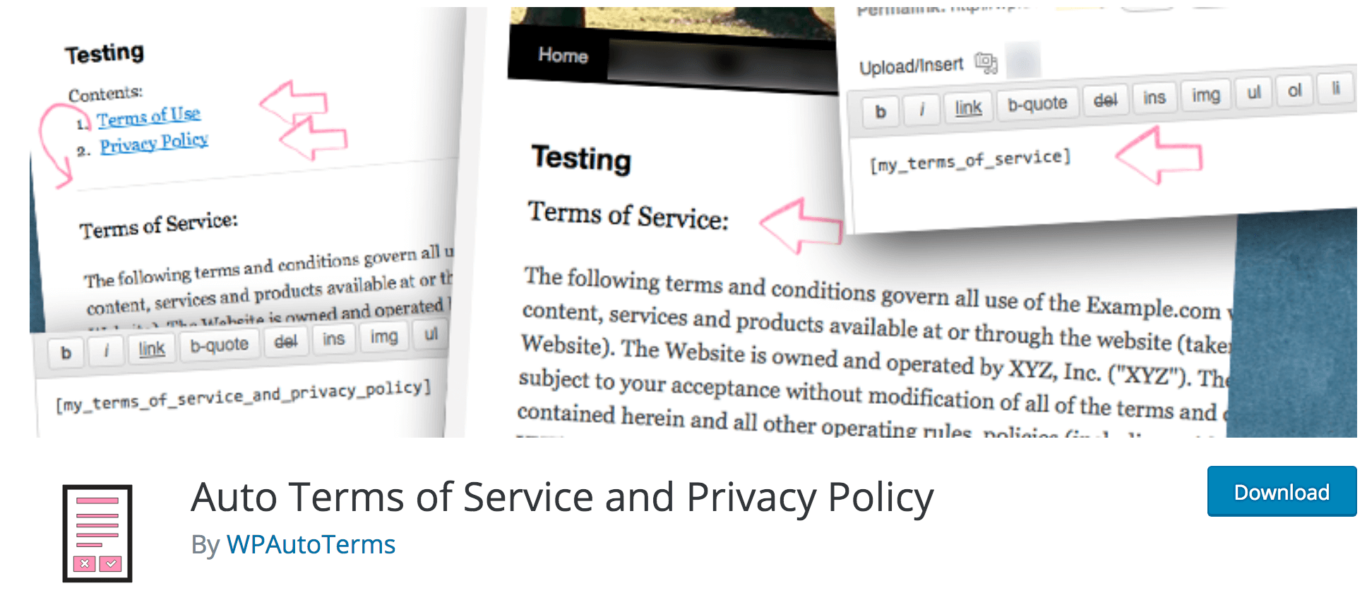 In terms of content. Terms of service. Privacy Policy example. Automatic Terminal information service.