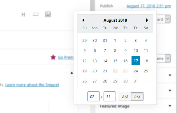 schedule blog post ahead of time in wordpress