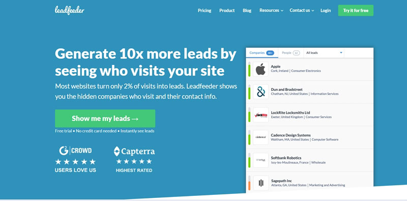 leadfeeder connects with google analytics for additional leads