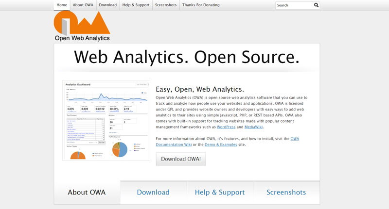 open web analytics a google analytics alternative
