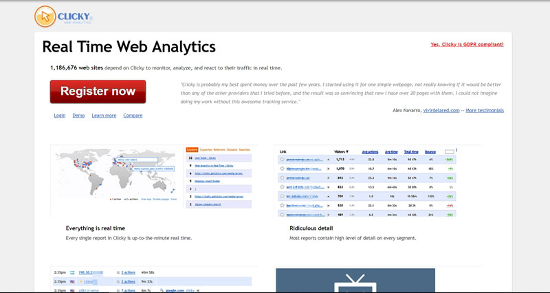 you can use clicky as an alternative to google analytics