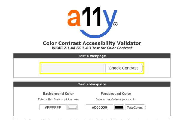 The A11Y Color Contrast Checker.