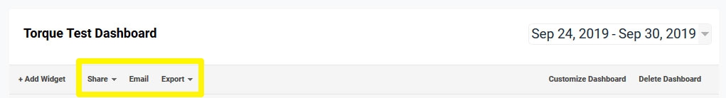 custom google analytics dashboard sharing options