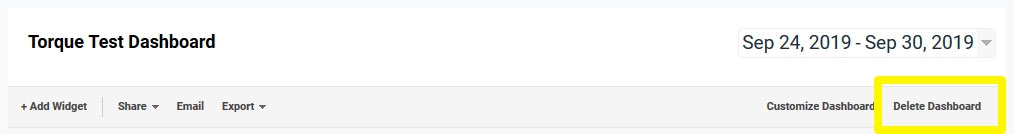 delete custom google analytics dashboard