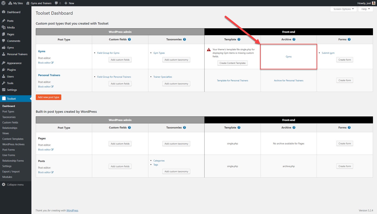 How to create an archive of a template