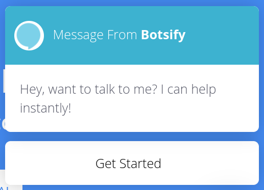 A chatbot message.