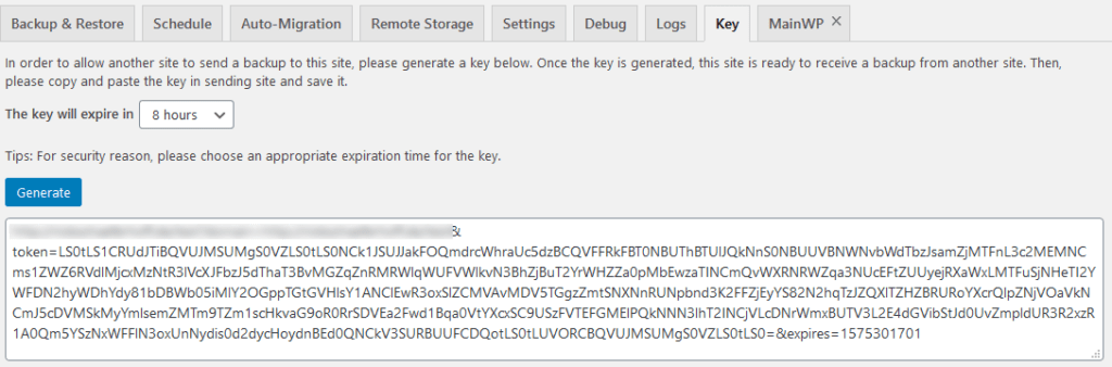 generate key