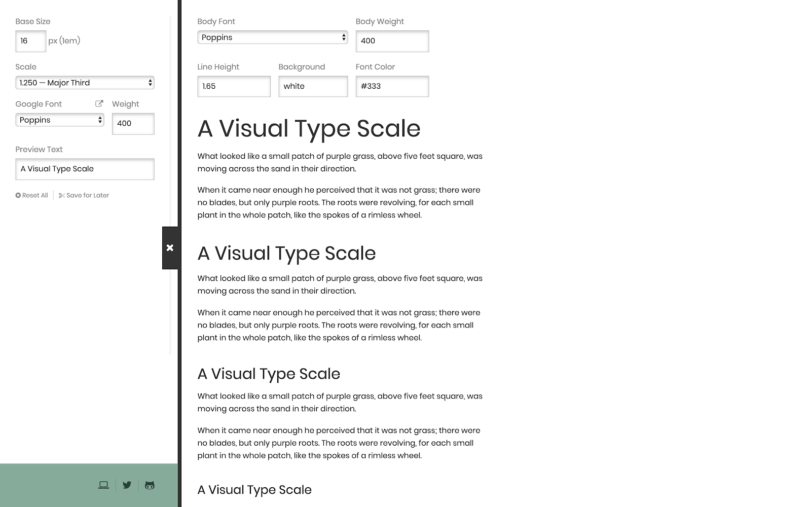 The Type Scale website.