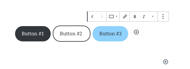 The new Buttons block in WordPress